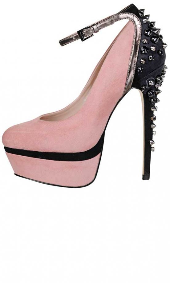 Miss Selfridge, AW12, Light Pink Studded Platforms, £65