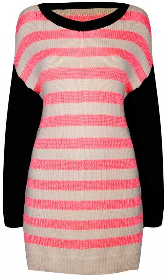 Miss Selfridge, AW12, Slouchy Pink And White Knit, £45