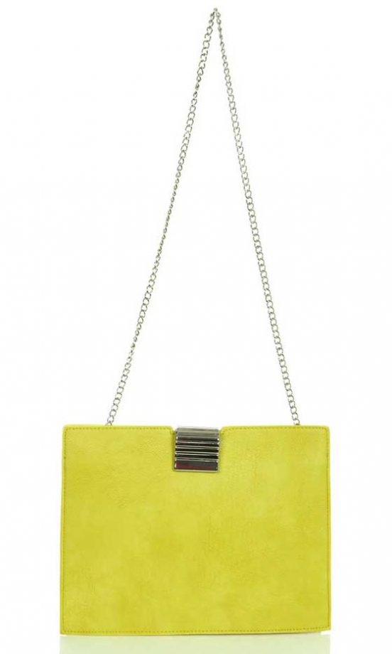 Miss Selfridge Yellow Square Clutch, £30