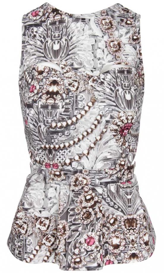 ASOS AW12 Jewel Print Peplum Top, £28