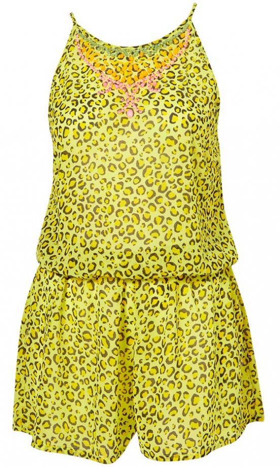 Topshop Neon Printed Playsuit, £30