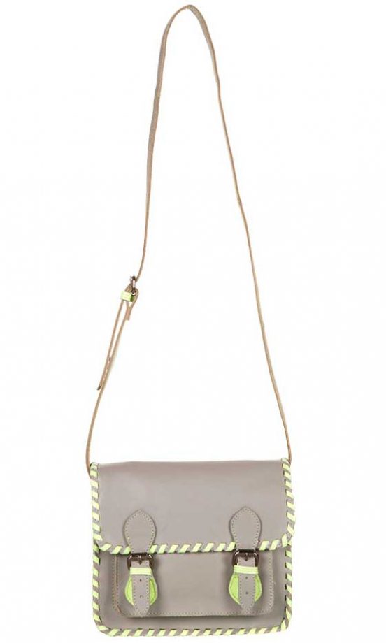 Topshop Neon Whipstitch Satchel, £50