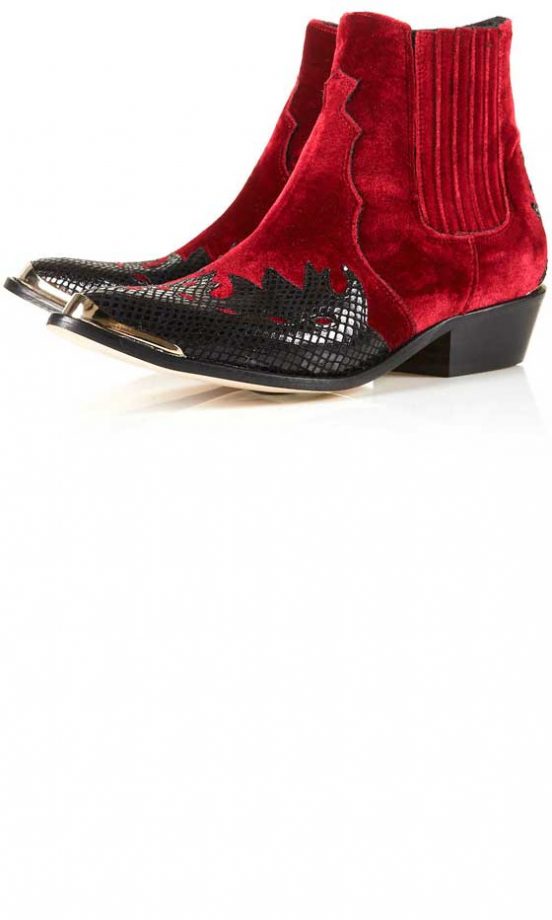 Topshop Velvet Boots, £95