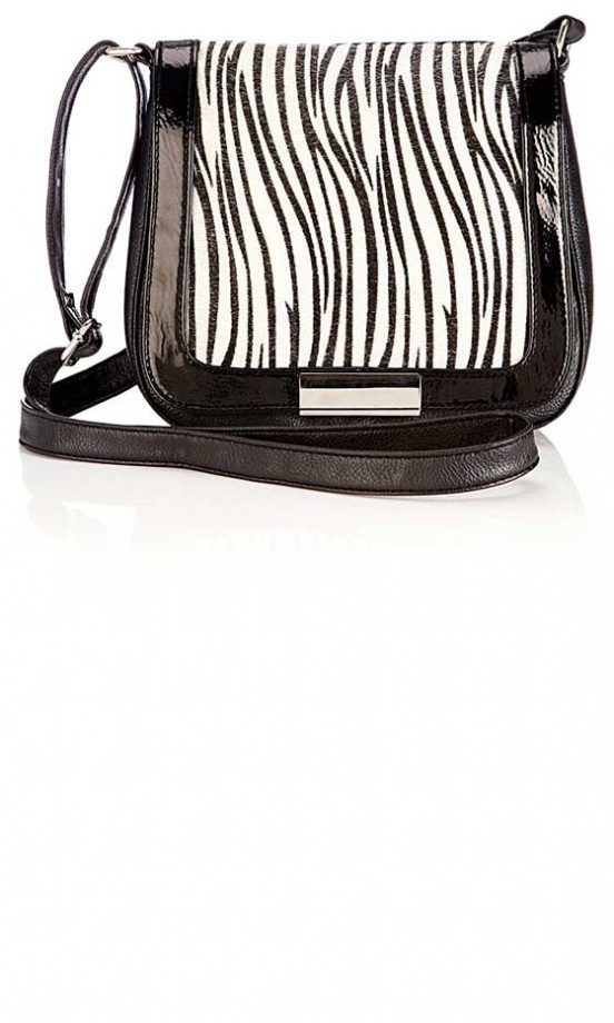 Wallis Black Zebra Cross Body Bag, £18
