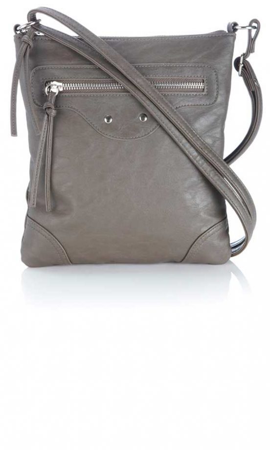 Wallis Grey Zip Front Cross Body Bag, £15