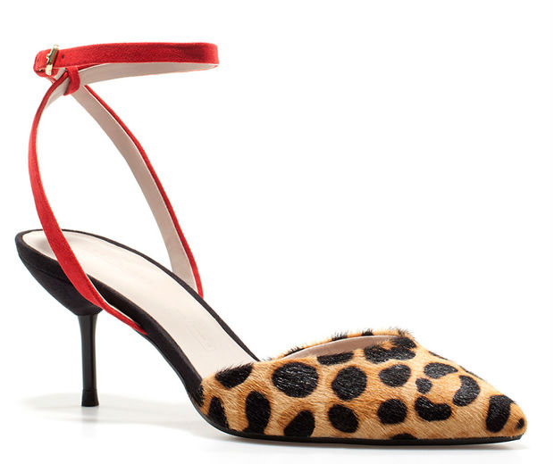 Zara Leopard Print Mid Heel Court Shoes, £49