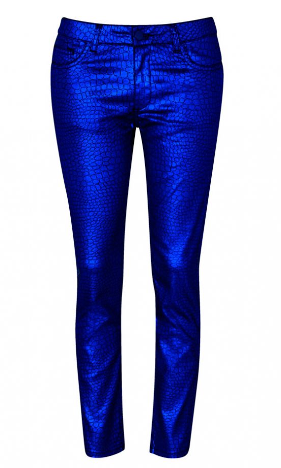Matalan AW12 Blue Metallic Skinny Jeans, £24