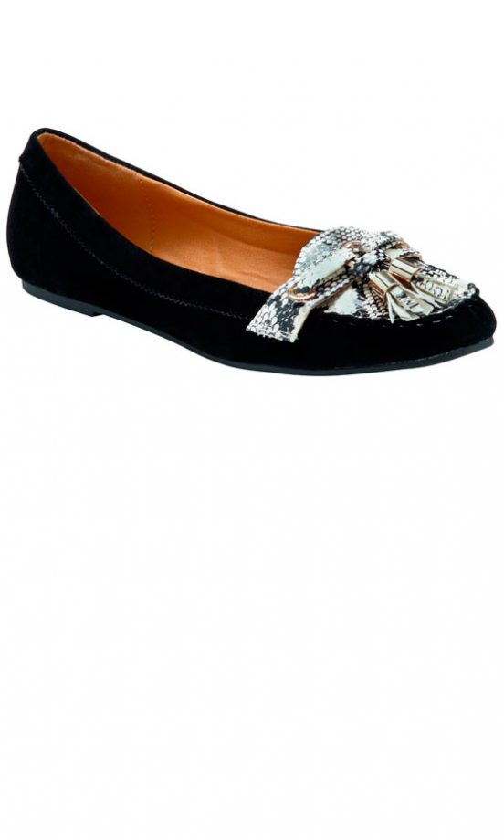 Matalan AW12 Snake Print Tassel Pumps, £14
