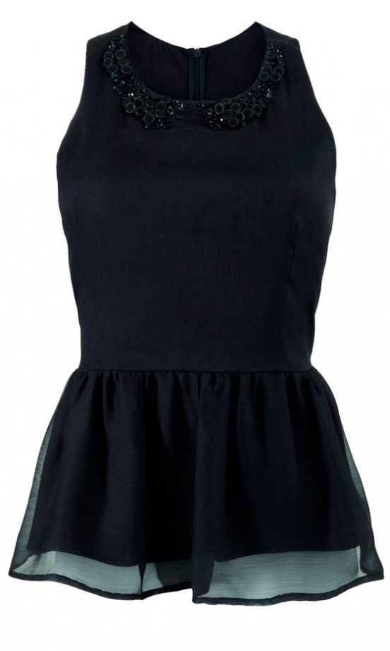 Matalan AW12 Black Peplum Top, £20
