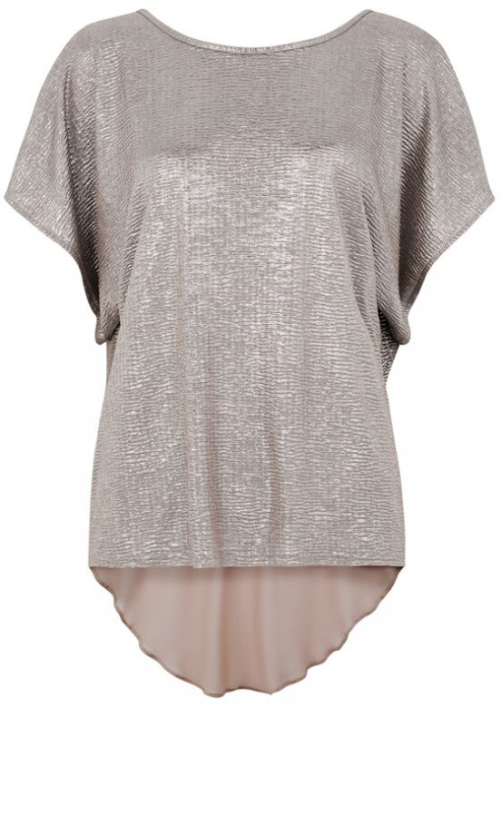 Primark AW12 Metallic Dip-Hem Top