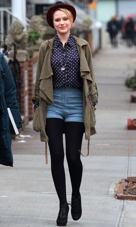 Evan Rachel Wood's Festival-Worthy Look Is Perfect For Rainy Weather, 2012