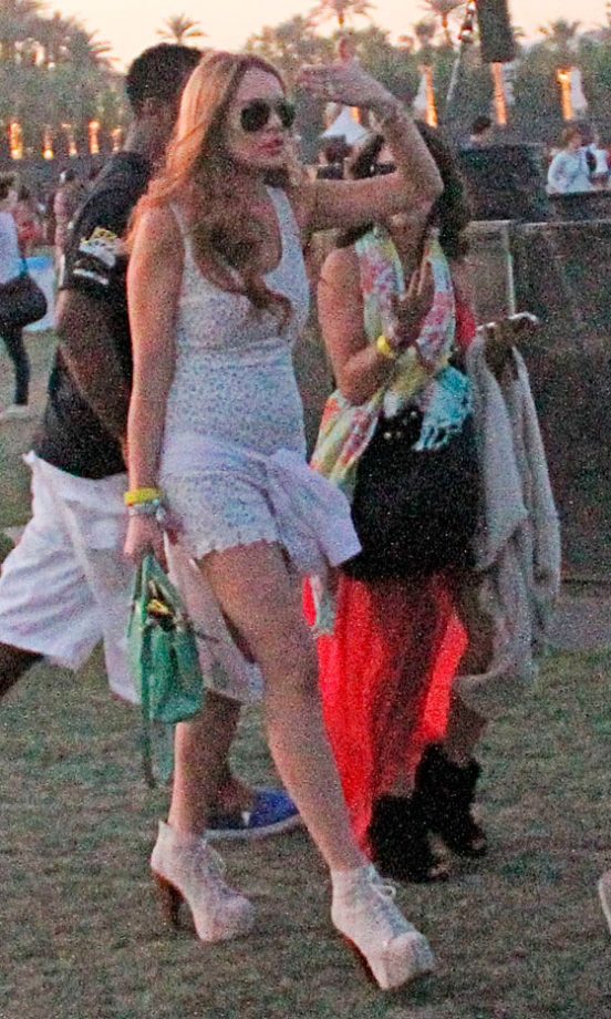 Lindsay Lohan At Coachella Festival, 2012