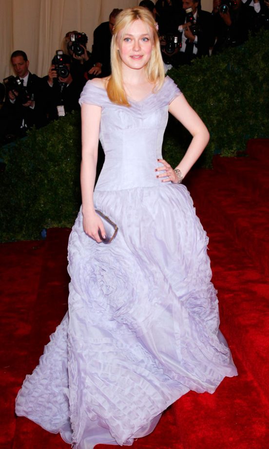 Dakota Fanning Looked Fashion Perfect In This Pastel Dress, 2012