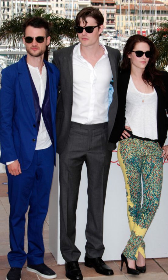 Kristen Stewart With Robert Pattinson's Friends Tom Sturridge And Sam Riley At Cannes Film Festival, 2012