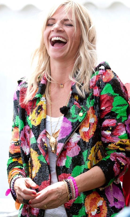 Zoe Ball Flaunted An Amazing Sequin Floral Jacket At Isle Of Wight Festival, 2012