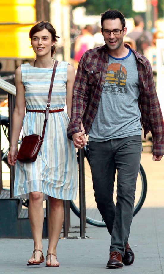 Keira Knightley And Adam Levine Filming Can A Song Save Your Life? 2012