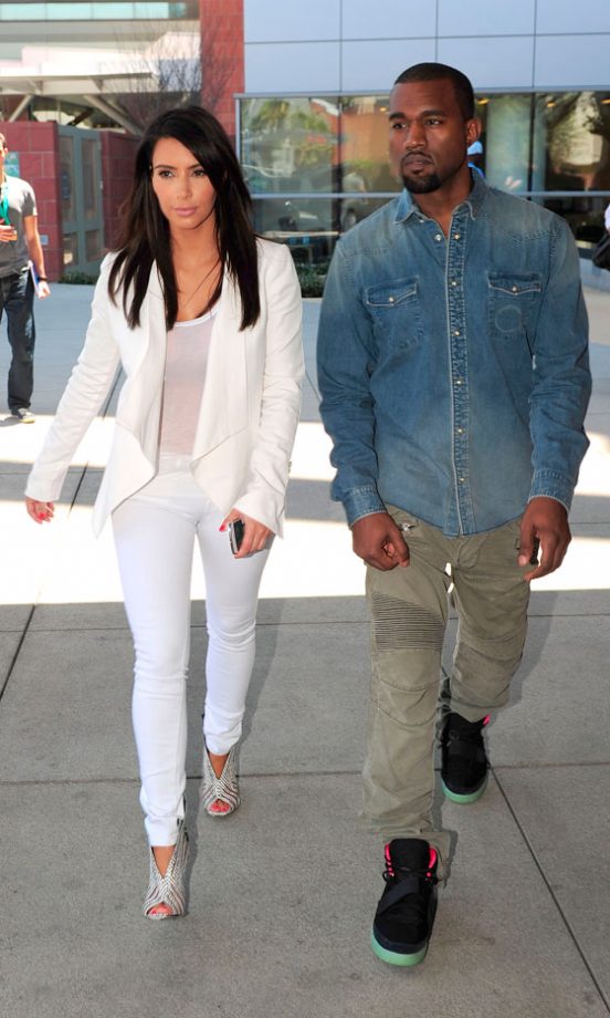 Kim Kardashian And Kanye West In LA, 2012