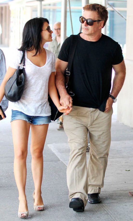Hilaria Thomas And Alec Baldwin Out In New York, 2012