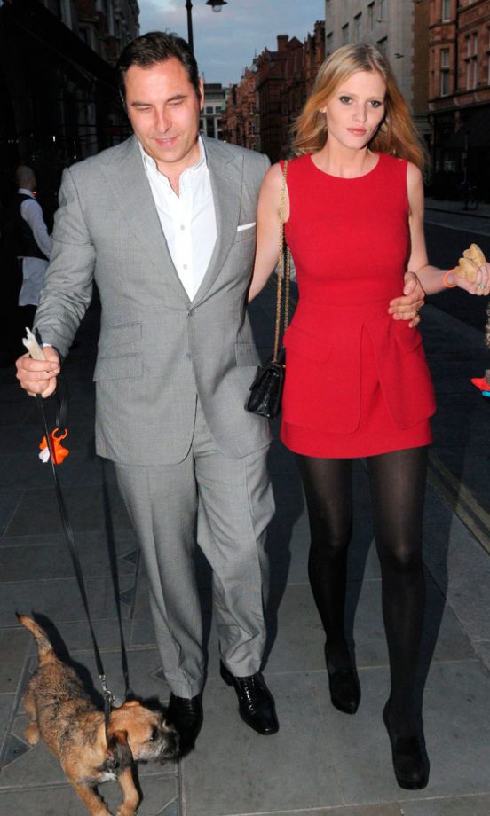 David Walliams And Lara Stone Out In London, 2012