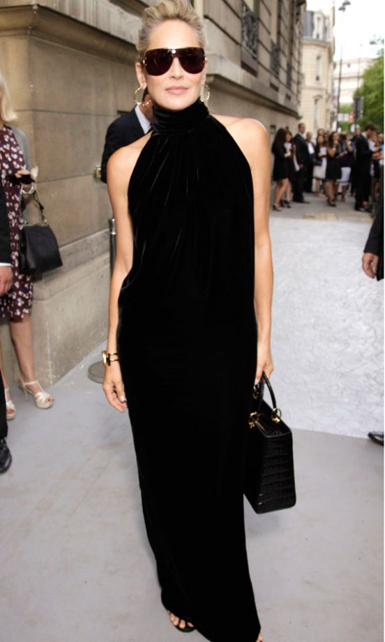 Sharon Stone At The Dior Show SS13 At Haute Couture Week In Paris, 2012