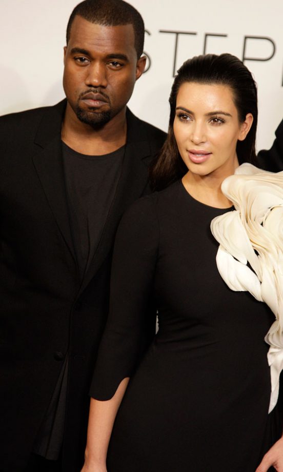 Kim Kardashian And Kanye West At The Stephanie Rolland Show At Haute Couture Week In Paris, 2012