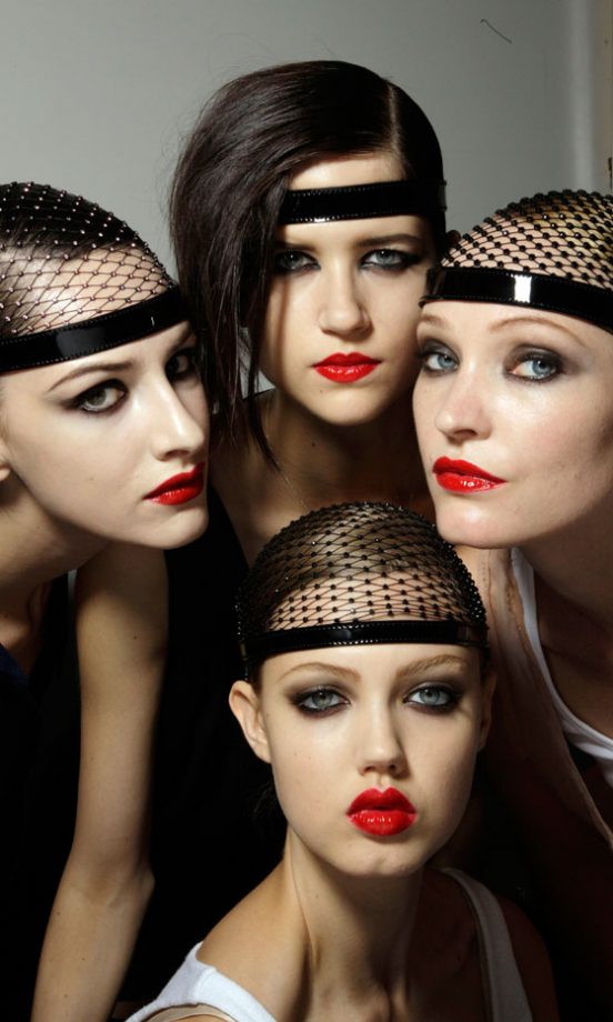 Models Backstage At The Jean Paul Gaultier Show At Paris Couture Fashion Week, 2012