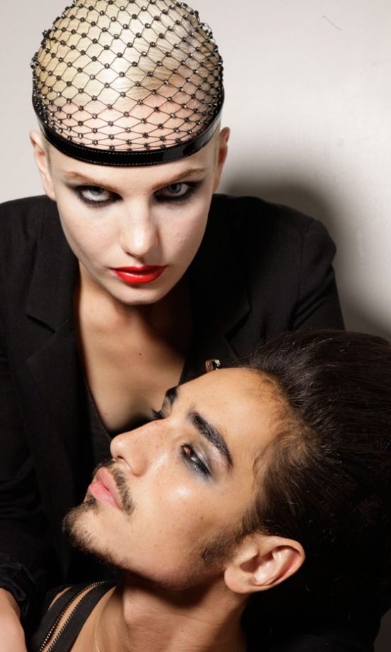 Models Backstage At The Jean Paul Gaultier Show At Paris Couture Fashion Week, 2012