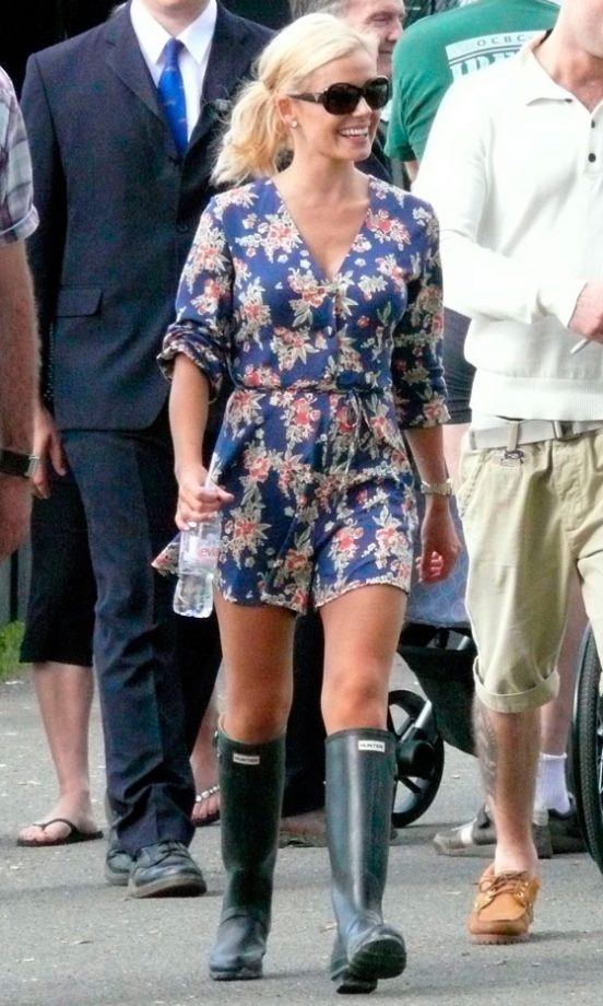 Katherine Jenkins Teamed Florals With Wellies At Henley Festival, 2012