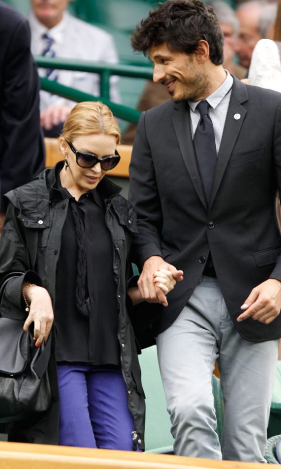 Kylie Minogue And Andres Velencoso At Wimbledon, 2012