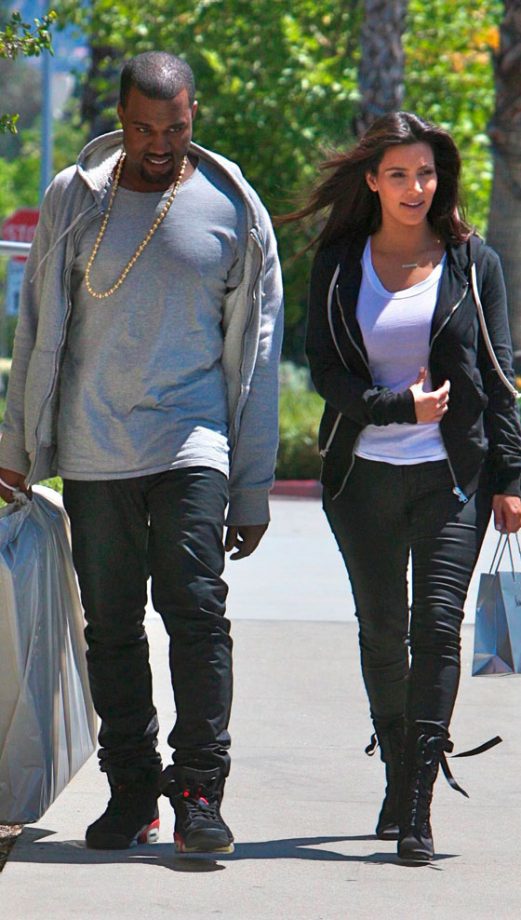 Kim Kardashian And Kanye West Out In LA, 2012