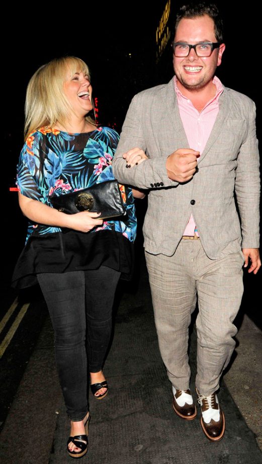 Alan Carr And Sally Lindsay Out In London, 2012