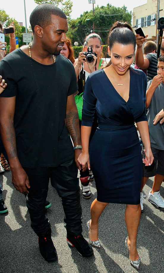 Kanye West And Kim Kardashian In LA, 2012