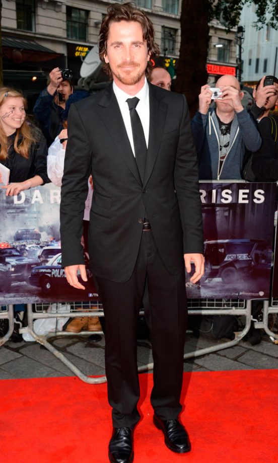 Christian Bale At The At The Dark Knight Rises Premiere In London, 2012