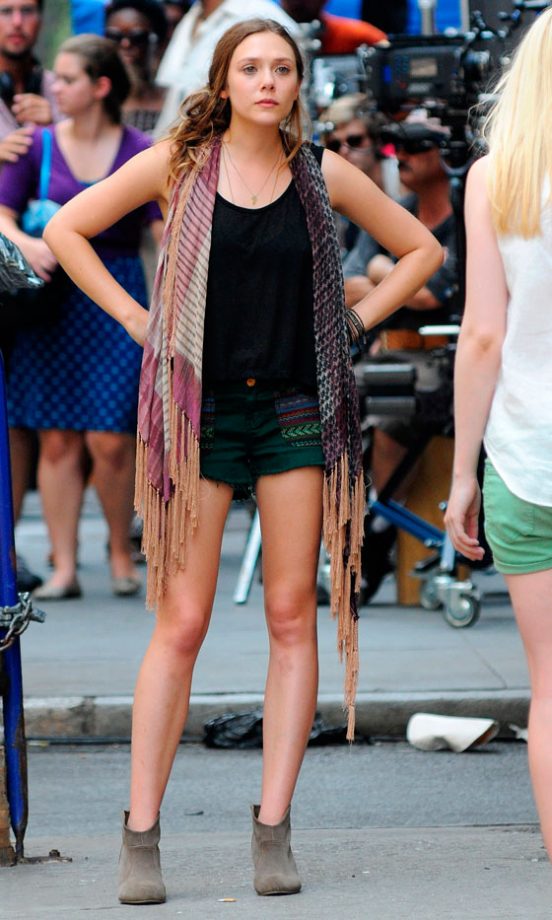 Elizabeth Olsen On The Set Of Very Good Girls, 2012