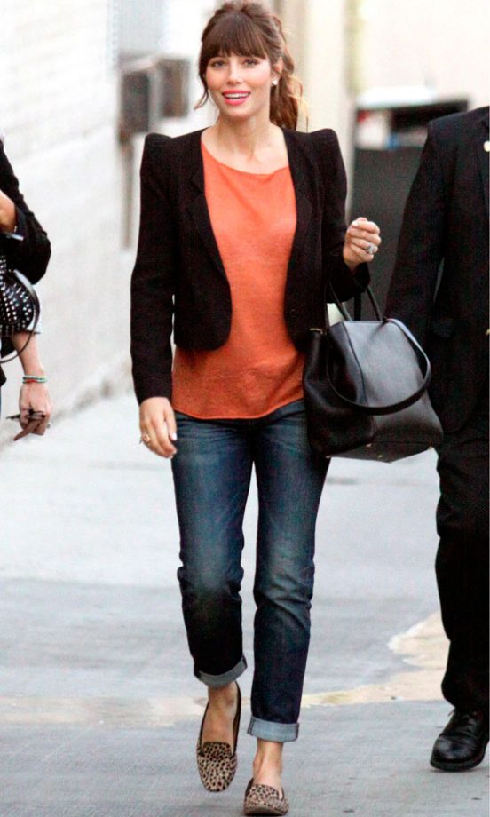 Jessica Biel At The Jimmy Kimmel Show, 2012