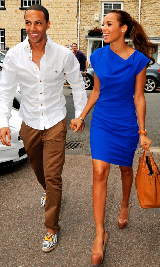 Rochelle Wiseman And Marvin Humes Outside Their Wedding Venue, 2012