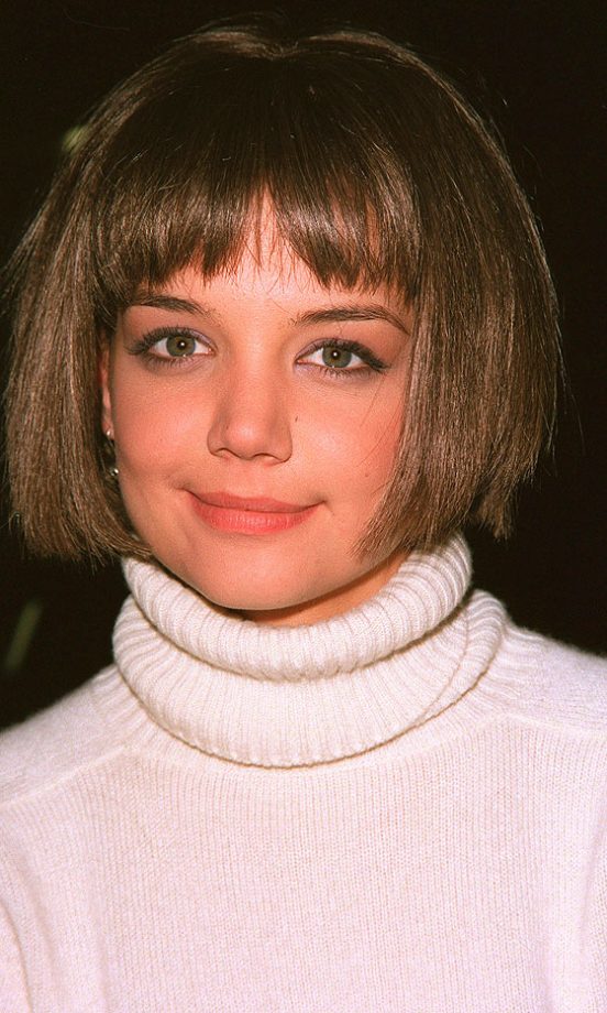 Katie Holmes Goes For A Drastic Bob At 'The Nuremberg Trails' Premiere In New York, 2001