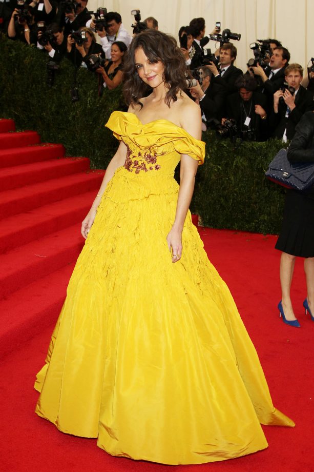 Kate Holmes waering Marchesa,Costume Institute Gala Benefit celebrating Charles James: Beyond Fashion, 2014