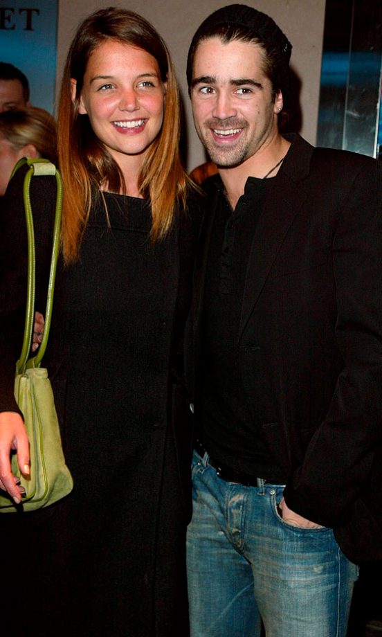 Katie Holmes With Co-star Colin Farrell At The 'Phone Booth' Screening In New York, 2003