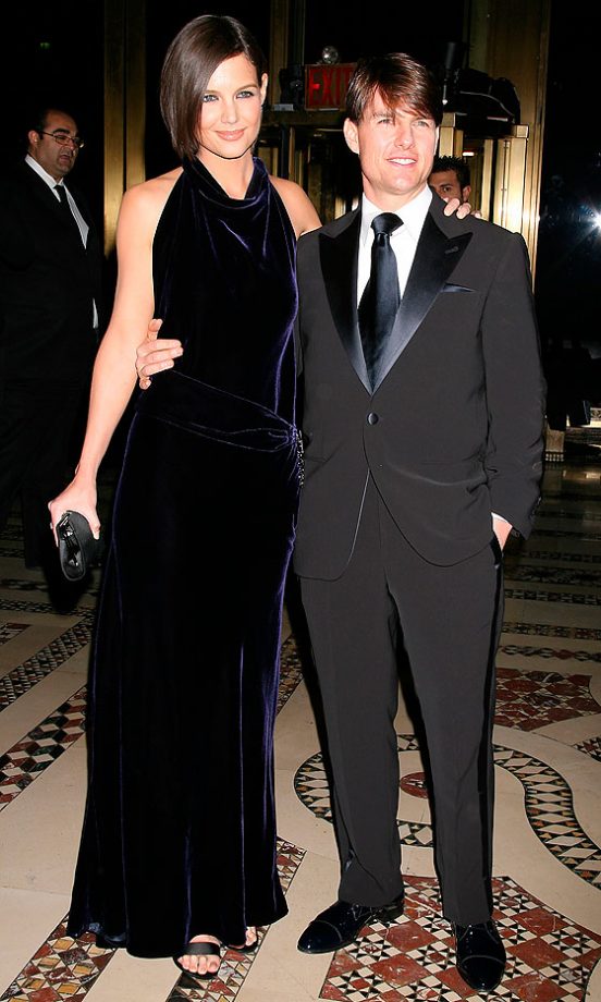 Katie Holmes Looking Gorgeous In A Backless Velvet Dress, 2007