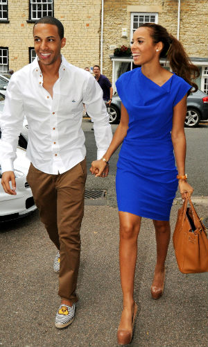 Marvin Humes and Rochelle Wiseman the day after their wedding
