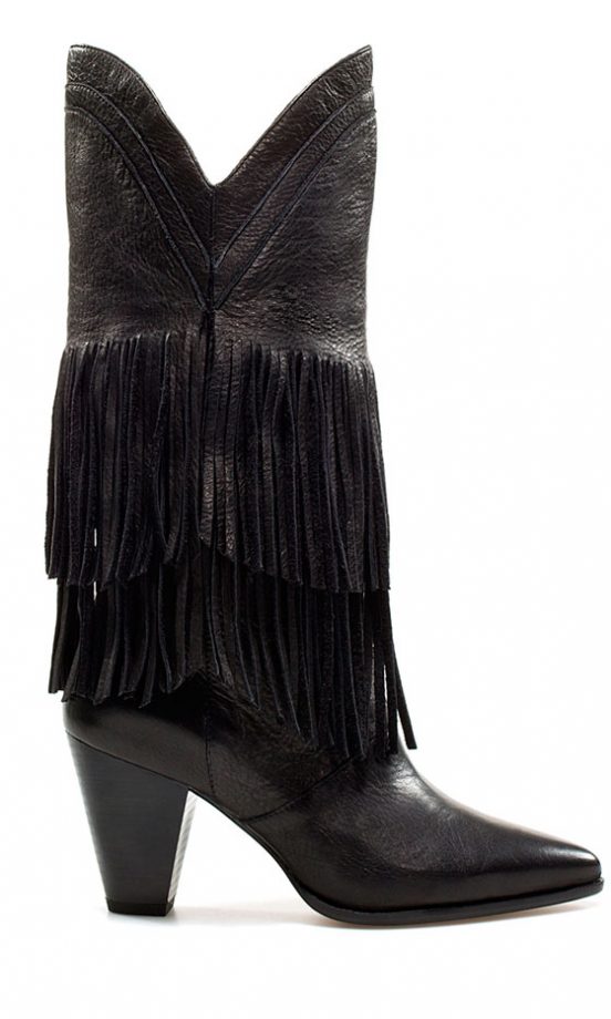 Zara Fringed Cowboy Boot