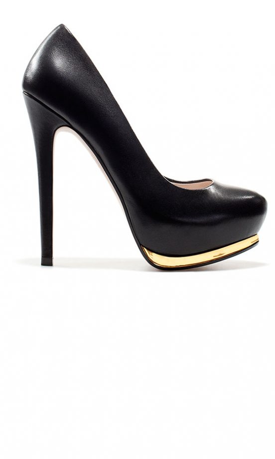 Zara Metal Platform High Heel