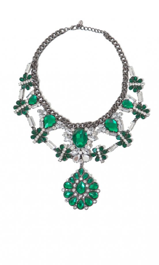 Zara Green Beaded Necklace, £29.99