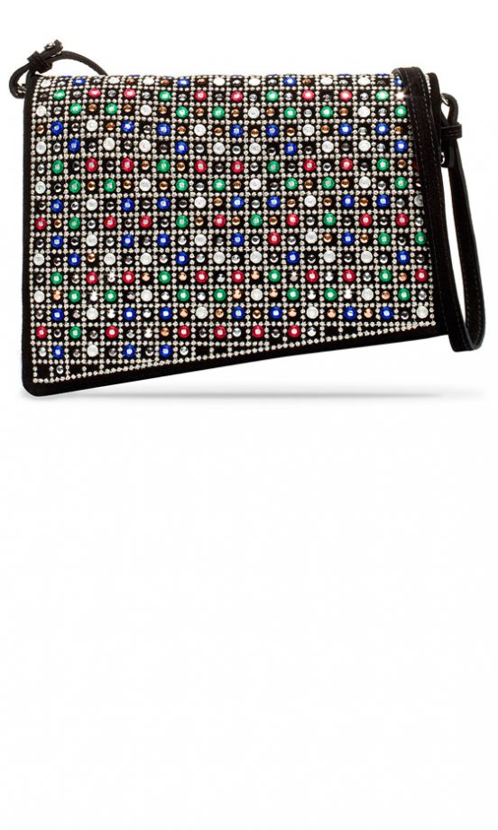 Zara Sparkle Stud Clutch Bag