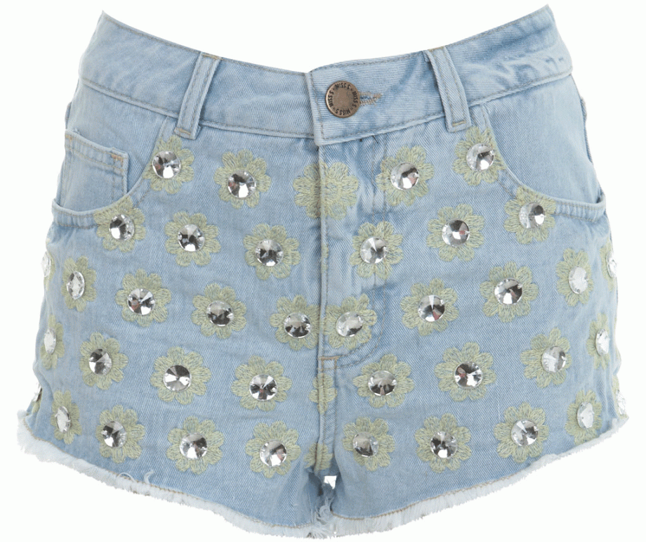 These cute denim cut-offs have just landed at Miss Selfridge