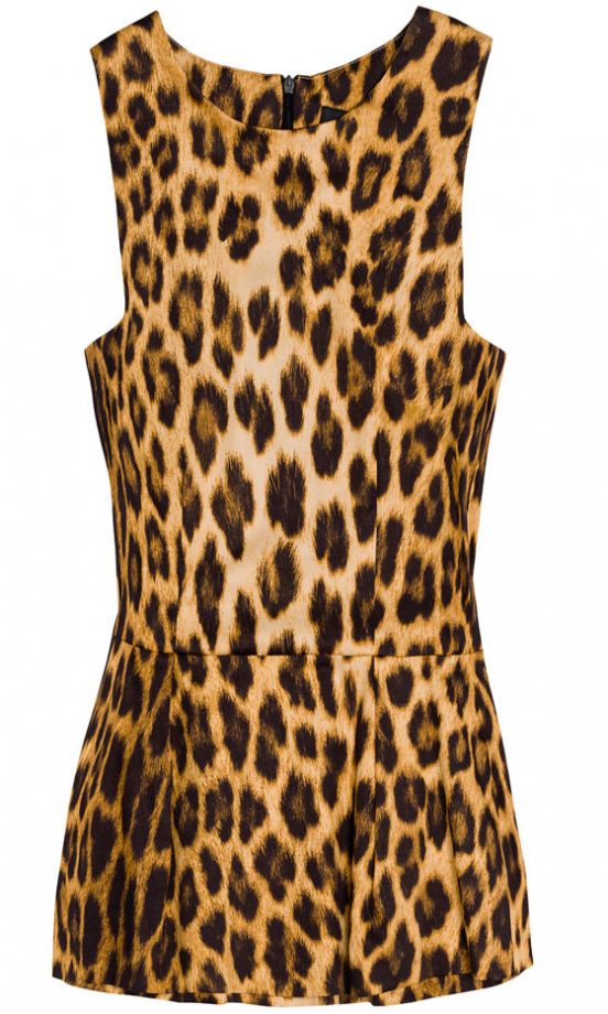 Zara Leopard Print Peplum Top, £29.99