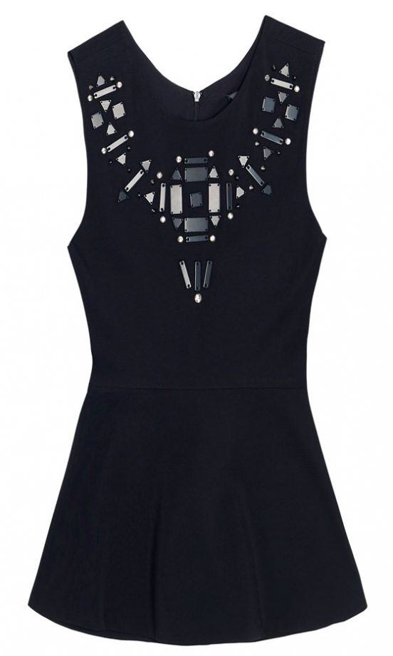 Zara Embellished Peplum Top