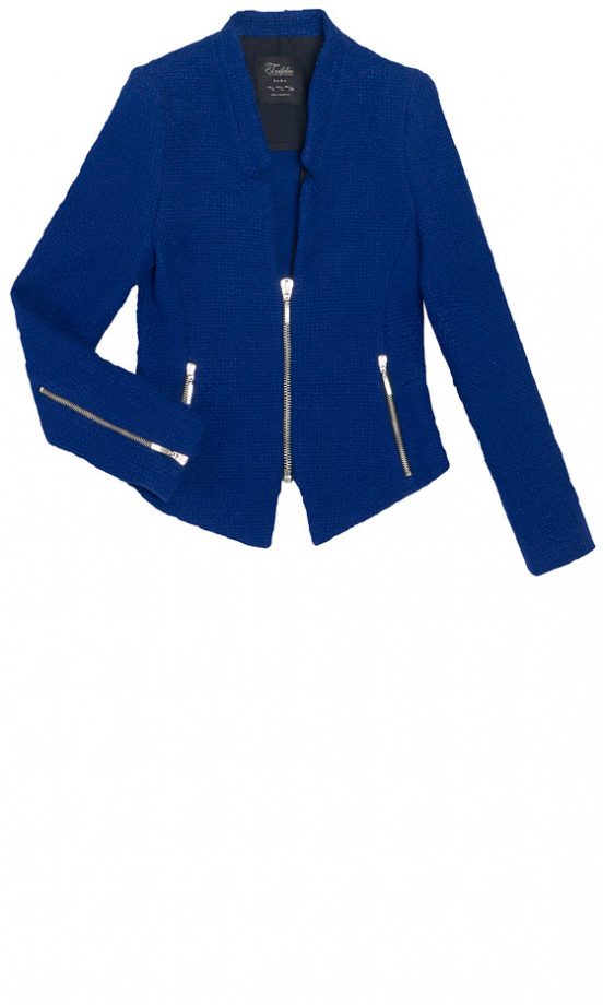 Zara Blue Biker Jacket
