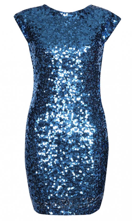Boohoo Blue Sequin Dress, £30